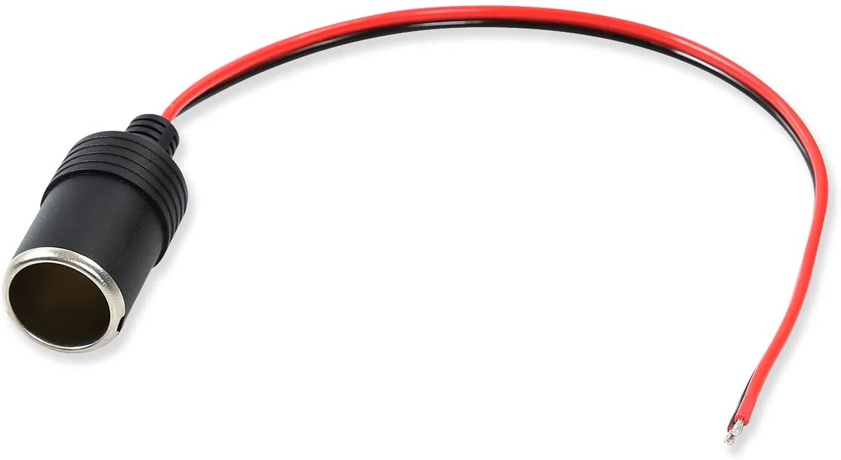 GTIWUNG 2 Pezzi Femmina Presa Accendisigari 16AWG 30CM/1FT, Auto Sigaro Spina Adattatore con Copertura Antipolvere, Caricabatteria da Auto Cavo di Prolunga per Accendisigari, Cigarette Lighter Socket