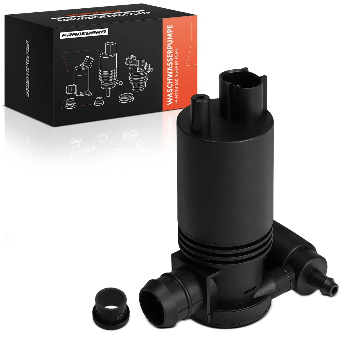 Frankberg Pompa lavavetri Pompa acqua lavaggio Pulizia vetri Anteriore 2-Poli Compatibile con Juke F15 Tiida C11 Tiida SC11 Replace# 28920EL00A,377152