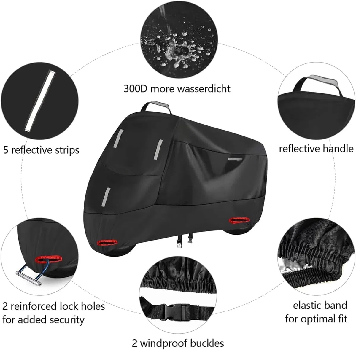 Telo Coprimoto per Honda Scooter Model Forza 350 Forza 125 Sh 350i Copertura Motociclo Scooter Copri Impermeabile Antipioggia Anti-UV Fatto su Misura