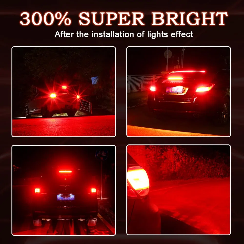 1157 LED Lampadine Rosso Super Luminosi 3030 42SMD BAY15D P21/5W Freno di Retromarcia Coda Stop Fendinebbia Posteriore Luce di Posizione 12-24V (2 PCS)