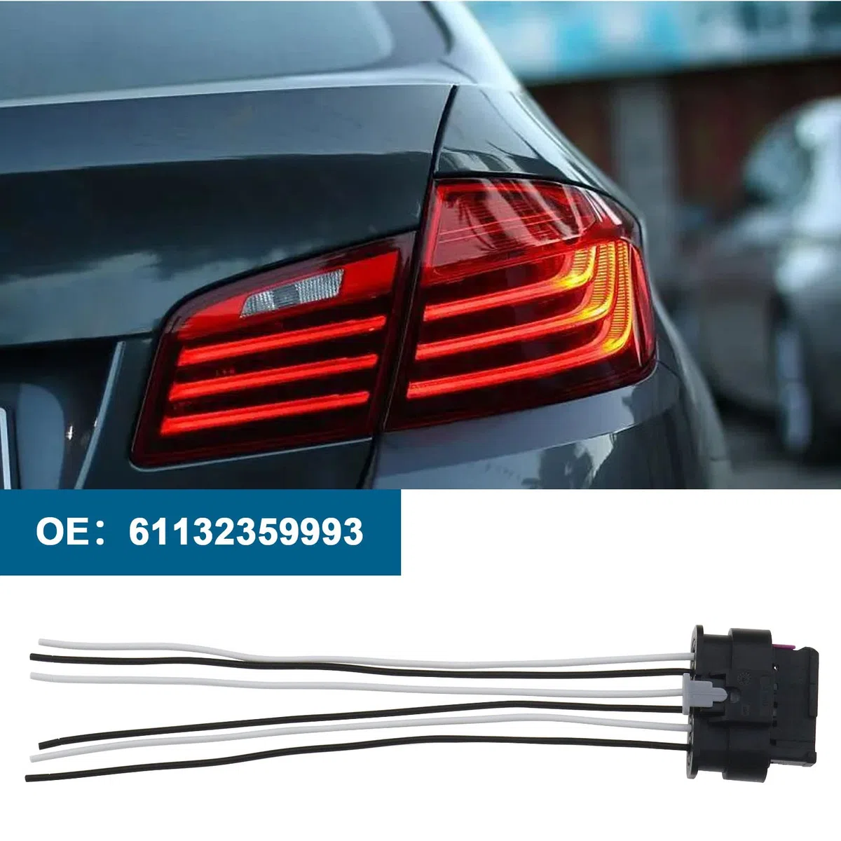Cablaggio di Collegamento Fanale Posteriore da 2 Pezzi a 6 Pin di Ricambio 61132359993 Compatibile con BMW F20 F21 F22 F23 F28 M2 F30 F31 Serie 1'2'3'4' Cablaggio del Connettore della Lampada di Coda