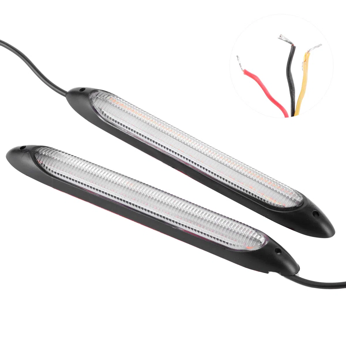 aqxreight Luci di Marcia Diurna a LED Universal Light Striscia Silicone Strip Ad Alta luminosità a Bassa Facile Installare 4 Dimensioni 3 Regolazioni per le Auto Camion SUV (15.5CM)