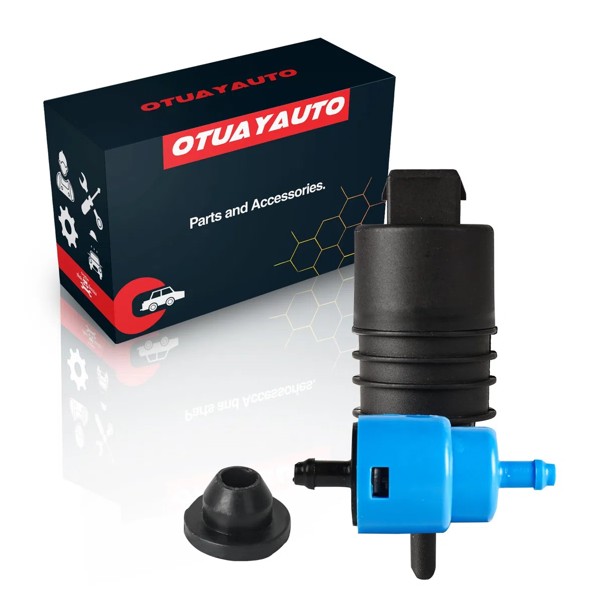 Pompa dell'acqua di lavaggio compatibile con Astra G, Astra H, Corsa B, Corsa C, Corsa D, Meriva X03, Zafira A, Zafira B, Transporter IV, OTUAYAUTO Pompa per lavavetri