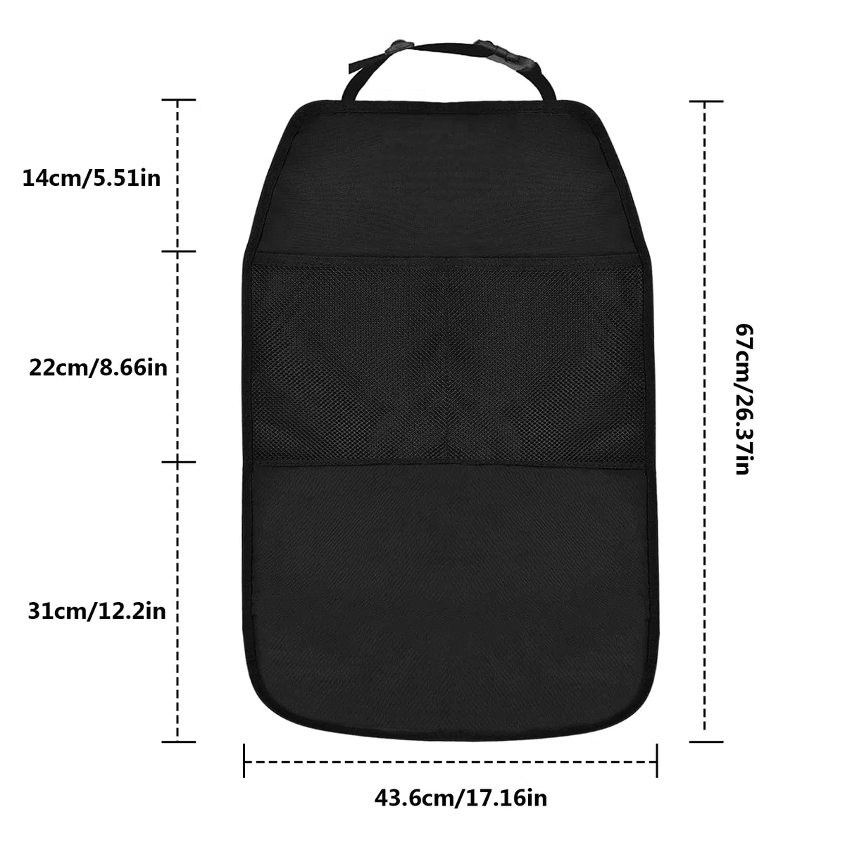 2 Pezzi Protezioni per Sedile Posteriore Auto, Organizer con 2 Tasche Kick Mats per Mantenere l'Auto Pulita e Ordinata
