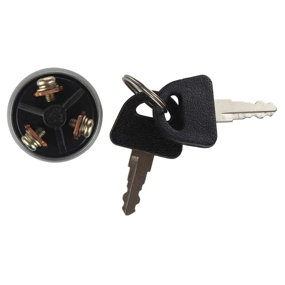 Interruttore di avviamento di accensione con 3 posizioni 3 Terminale di connessione 2 chiavi per auto Moto Trattore agricolo modificato Car Pit Quad Go Kart UTV Ciclomotore Buggy