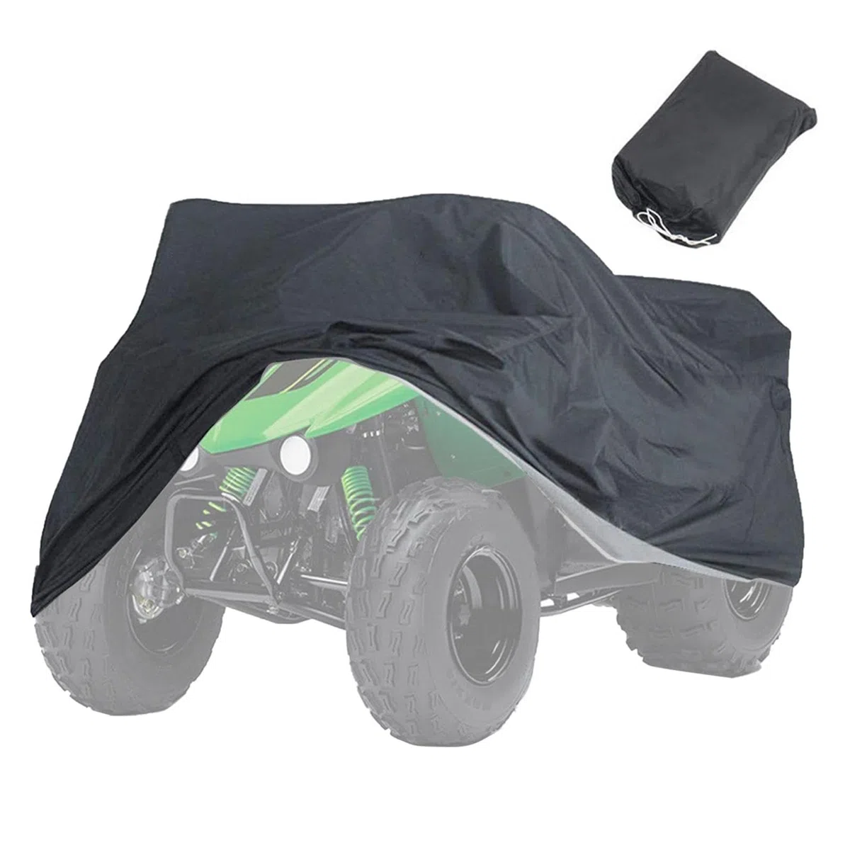 Generic Copertura ATV Anti-UV Impermeabile UPF50+ per ATV, Nero, M (145x85x98 cm)