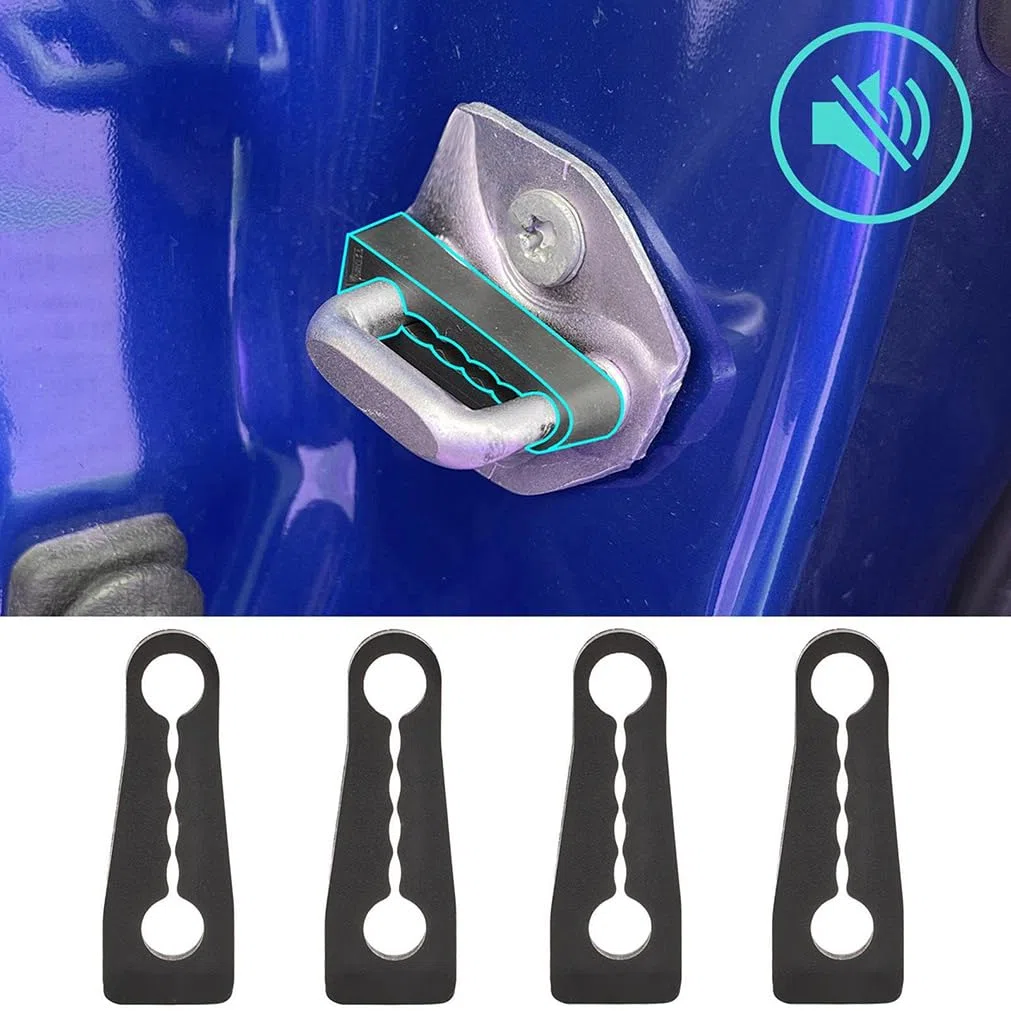 4 PCS Ammortizzatore per Serratura portiera Auto, Protezione per Serratura portiera, Compatibile con Nissan Navara/Note/NP 300/e-NV200/NV200,1-Black