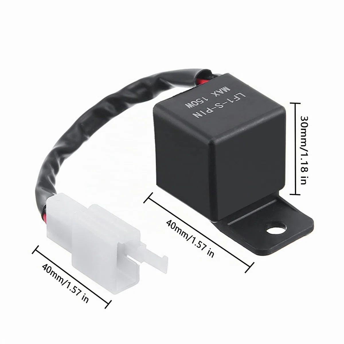 AUKENIEN Relè Frecce LED Moto 2-Pin 12V Relay Lampeggiante Elettronico Frecce 12 Volt LF1-S-PIN per Moto Auto