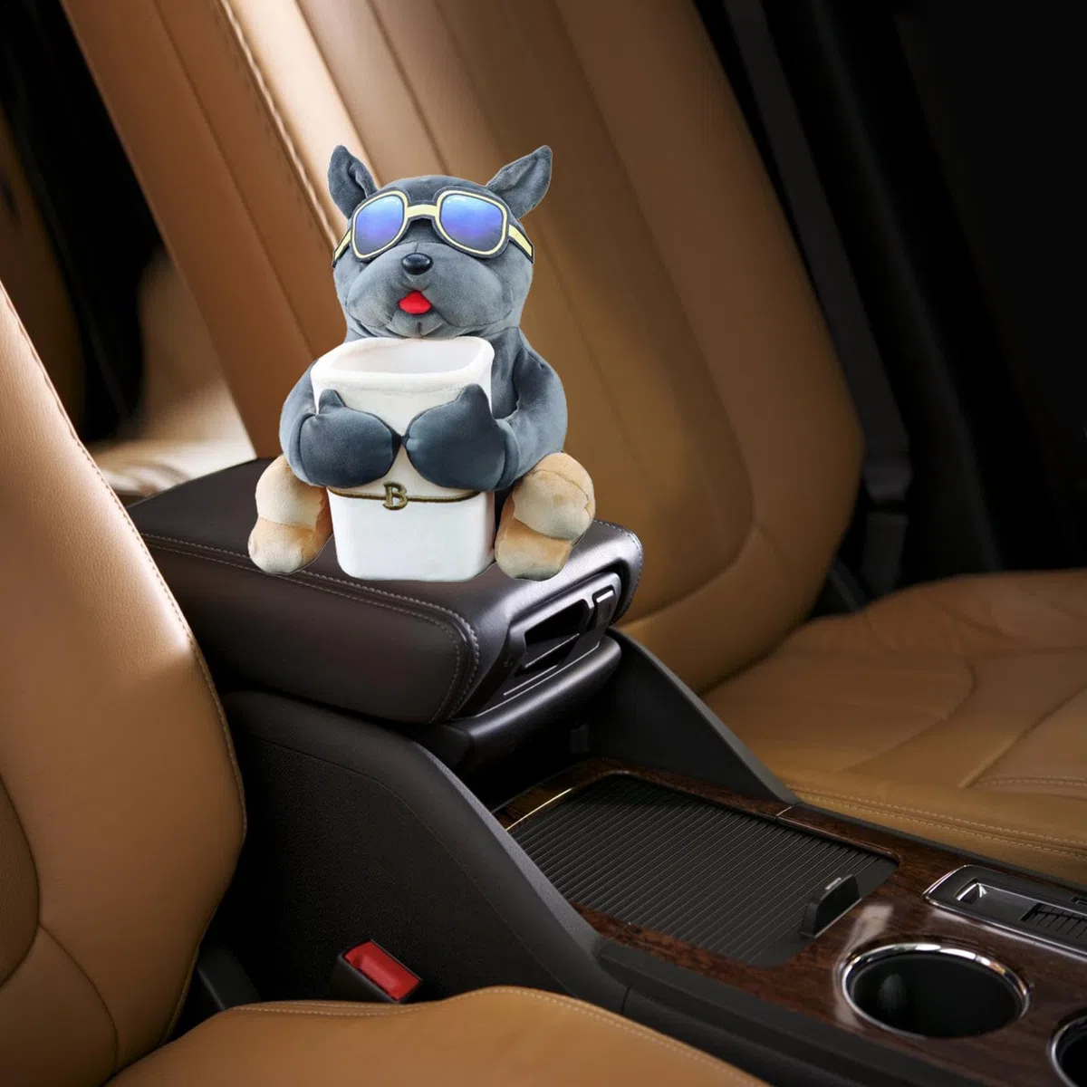 Porta per auto, cestino per auto, scatola di per auto, porta in peluche, porta per animali dei cartoni animati, Organizer per riporre oggetti,