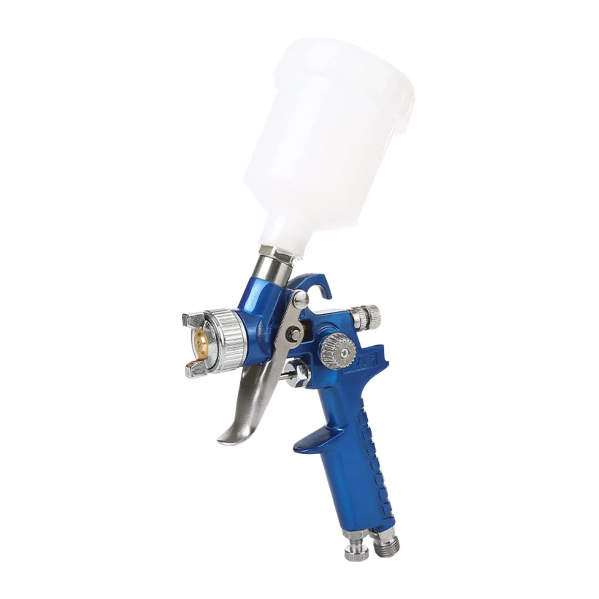 JNNJ Ugello di Rame capacità HVLP a Spruzzo di gravità con Regolatore d'Aria, Mini Spruzzo per Verniciatura HVLP con Alimentazione a gravità Ugello di Rame da 1,0mm, Universale Accessorio per Auto