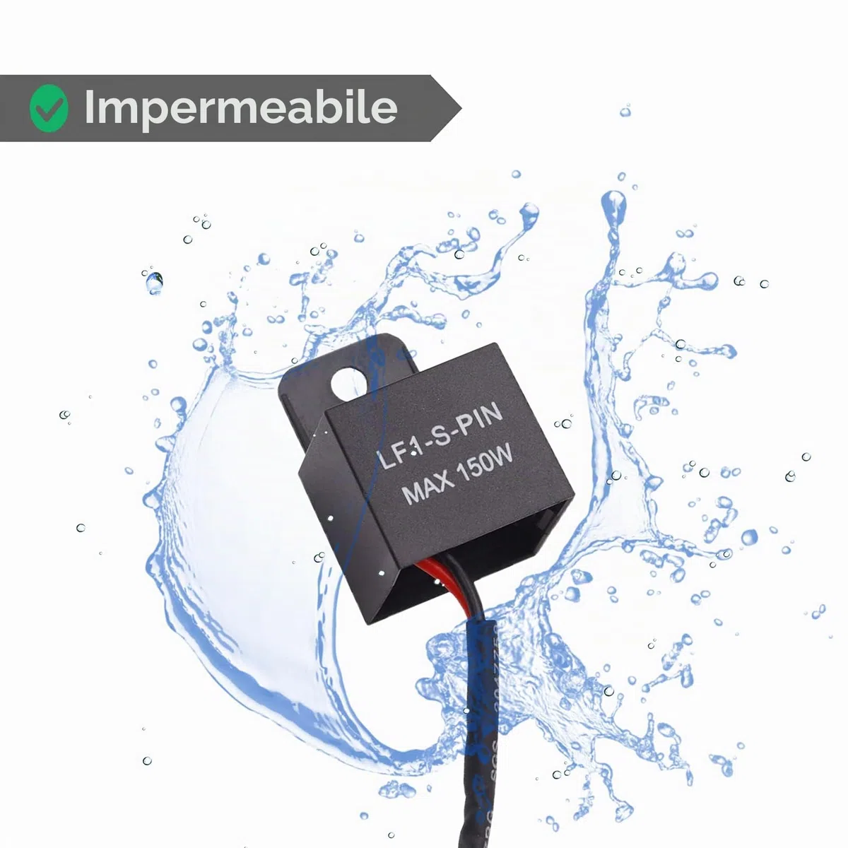 AUKENIEN Relè Frecce LED Moto 2-Pin 12V Relay Lampeggiante Elettronico Frecce 12 Volt LF1-S-PIN per Moto Auto