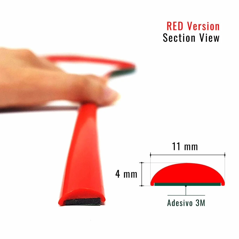 Profilo Rosso Adesivo per DAM Paraurti Posteriore Alfa Mito