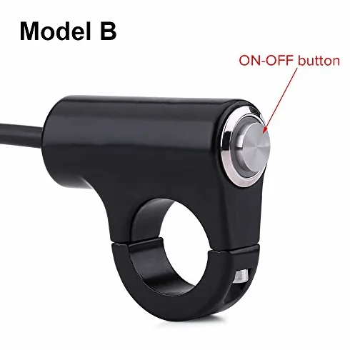 Keenso Interruttore di Controllo Manubrio, 7/8 "22mm in Lega di Alluminio Resistente alle intemperie Interruttore di Montaggio Manubrio del