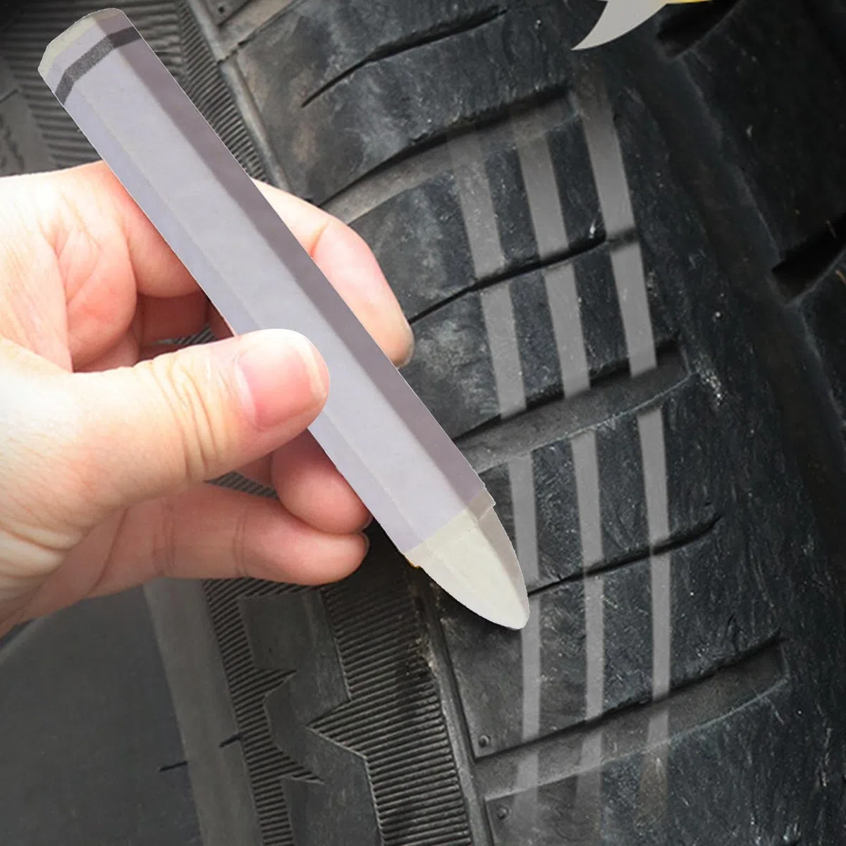 Pennarello per Pneumatici per Auto, 1 Gesso per Pneumatici, Impermeabile Ruota Auto Pneumatico Olio Mark Pen, marcatori Pneumatici, Penna per correzione Impermeabile