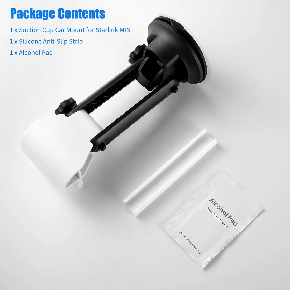 TuoBak's Starlink Mini Supporto per auto per cruscotto - Supporto a ventosa regolabile con base adesiva per un'installazione sicura e stabile