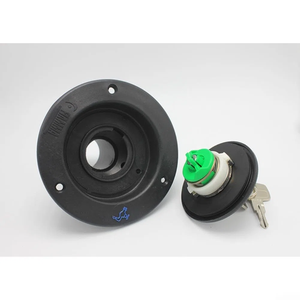 Riempitrice d'acqua a gravità con serratura, ingresso a baionetta da 40 mm, per rimorchi, campeggio, portello sicuro in plastica PP, 110 x 82 mm, nero (nero)
