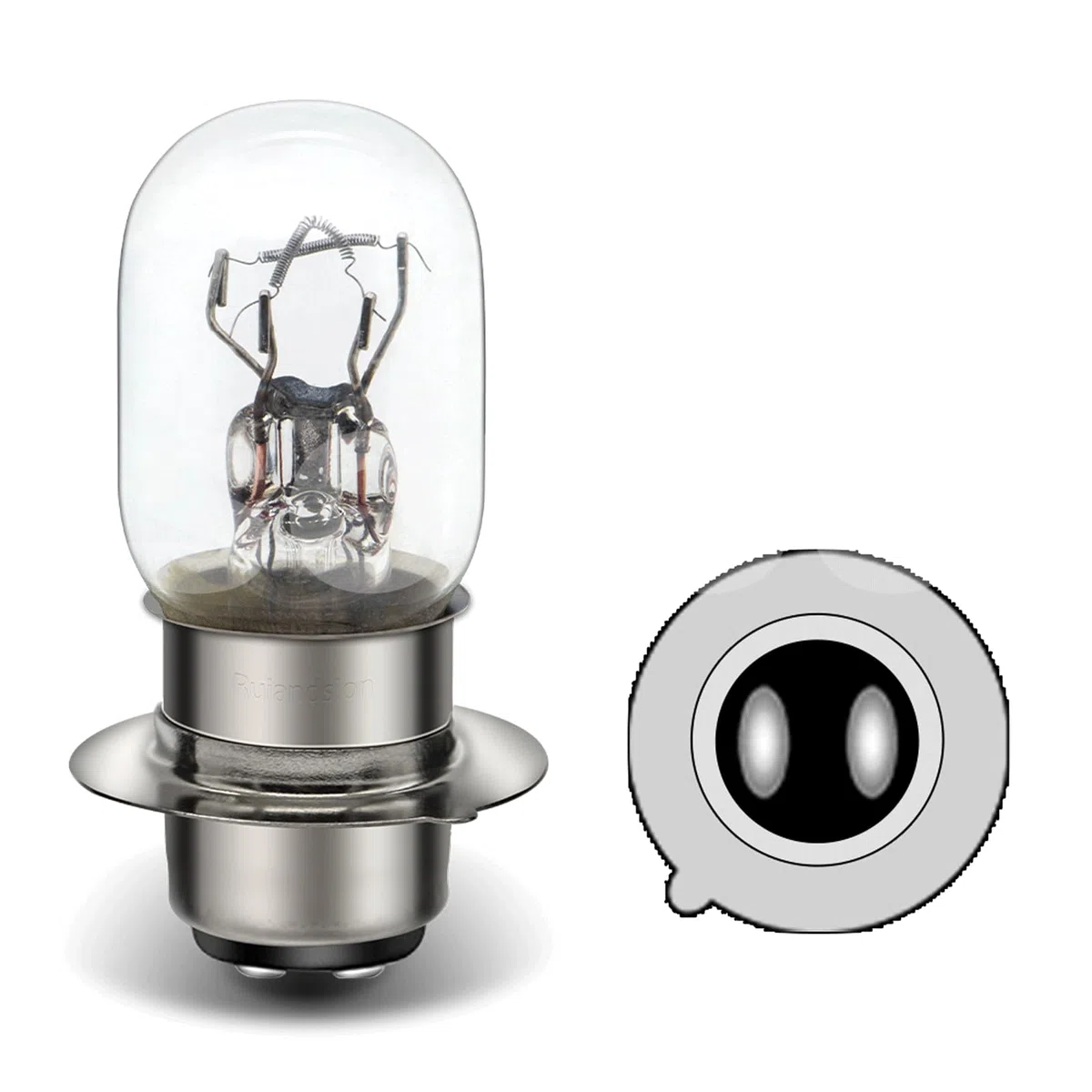 SOFOC P15D-25-1 Lampadina H6M 1 Perno 12V 25W Bianco Caldo T19 Moto Scooter Fari Anabbaglianti Abbaglianti 800+lm Lampada Anteriore Motociclo 2Pcs