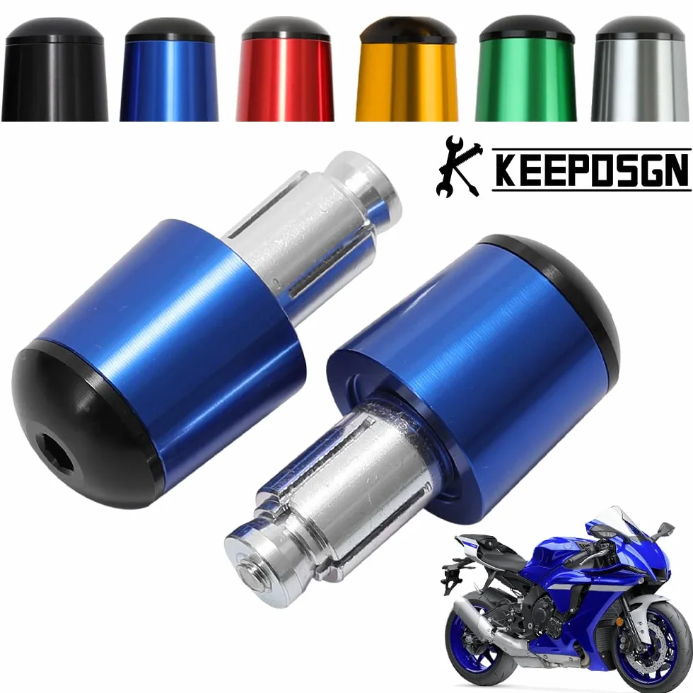 7/8" 13mm-22mm Tappi Manubrio Moto, Tappi Manubrio Moto in Alluminio Compatibili con Scooter Sport Bike Street Bike Cruiser.