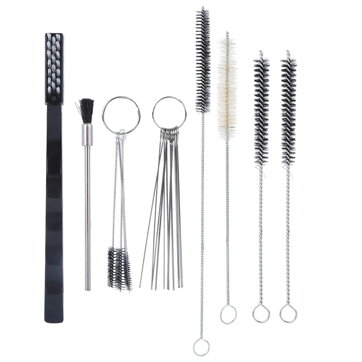 Kit Pulizia Aerografo, Strumenti di Pulizia per Carburatore, con Spazzole e Ago di Precisione, Set di Mano Parti Dell'Aerografo Portatili
