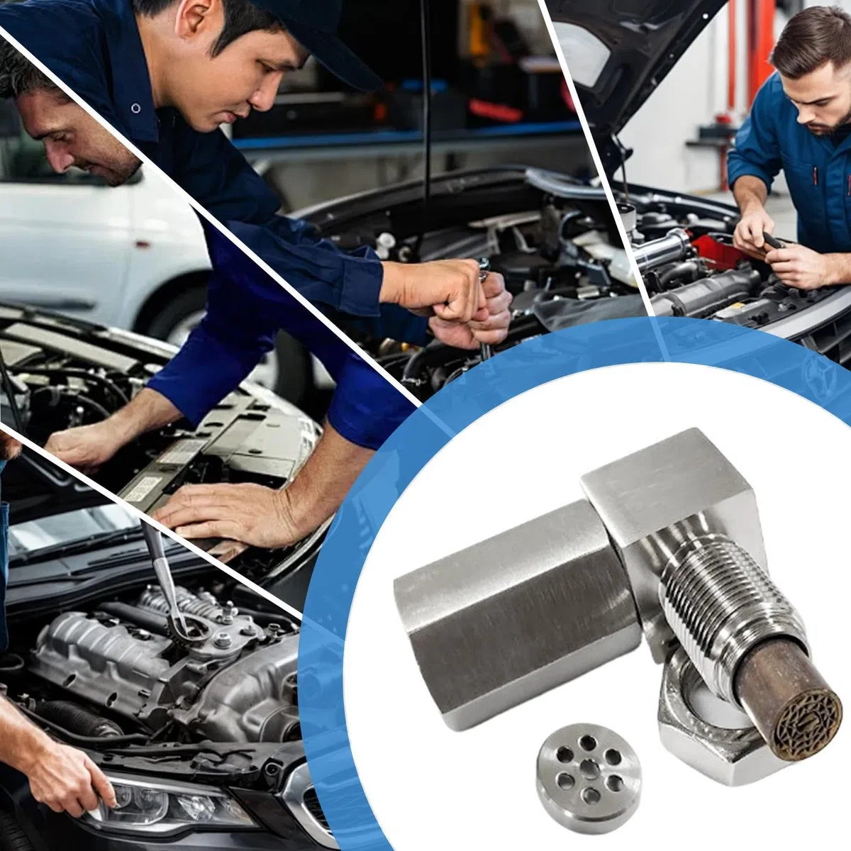 Convertitore Catalitico - Convertitore Catalitico Compatto, Parti Di Ricambio Per Automobili | Sensore Di Ossigeno Da 135 Gradi, Presa Sensore Reale Con Convertitore Catalitico, Convertitore C