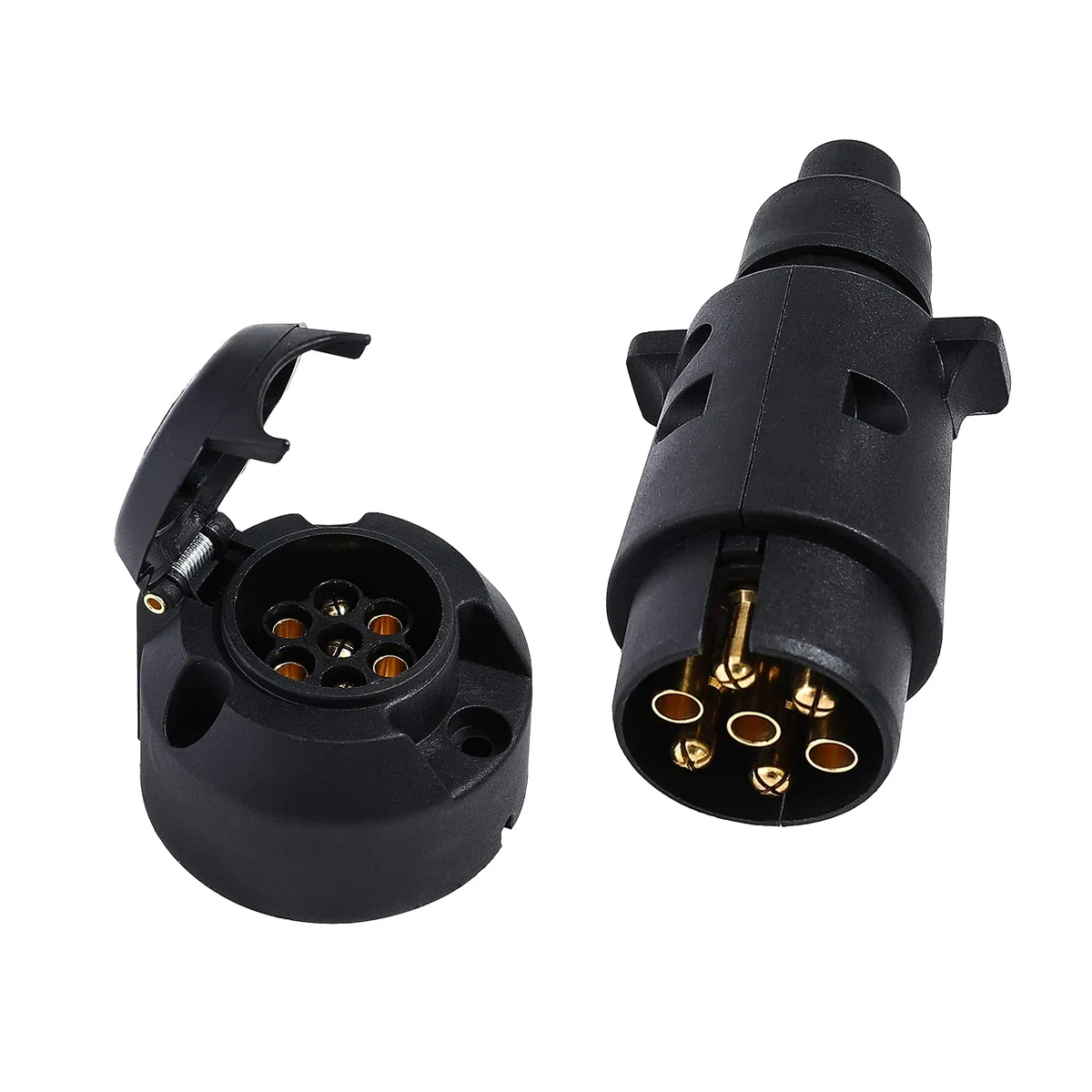 Spina Rimorchio 7 Poli e Presa del Rimorchio, Spina Presa 7 Poli 12V Elettrica Connettore Presa Impermeabile per Trattori, Macchine Agricole, Camion