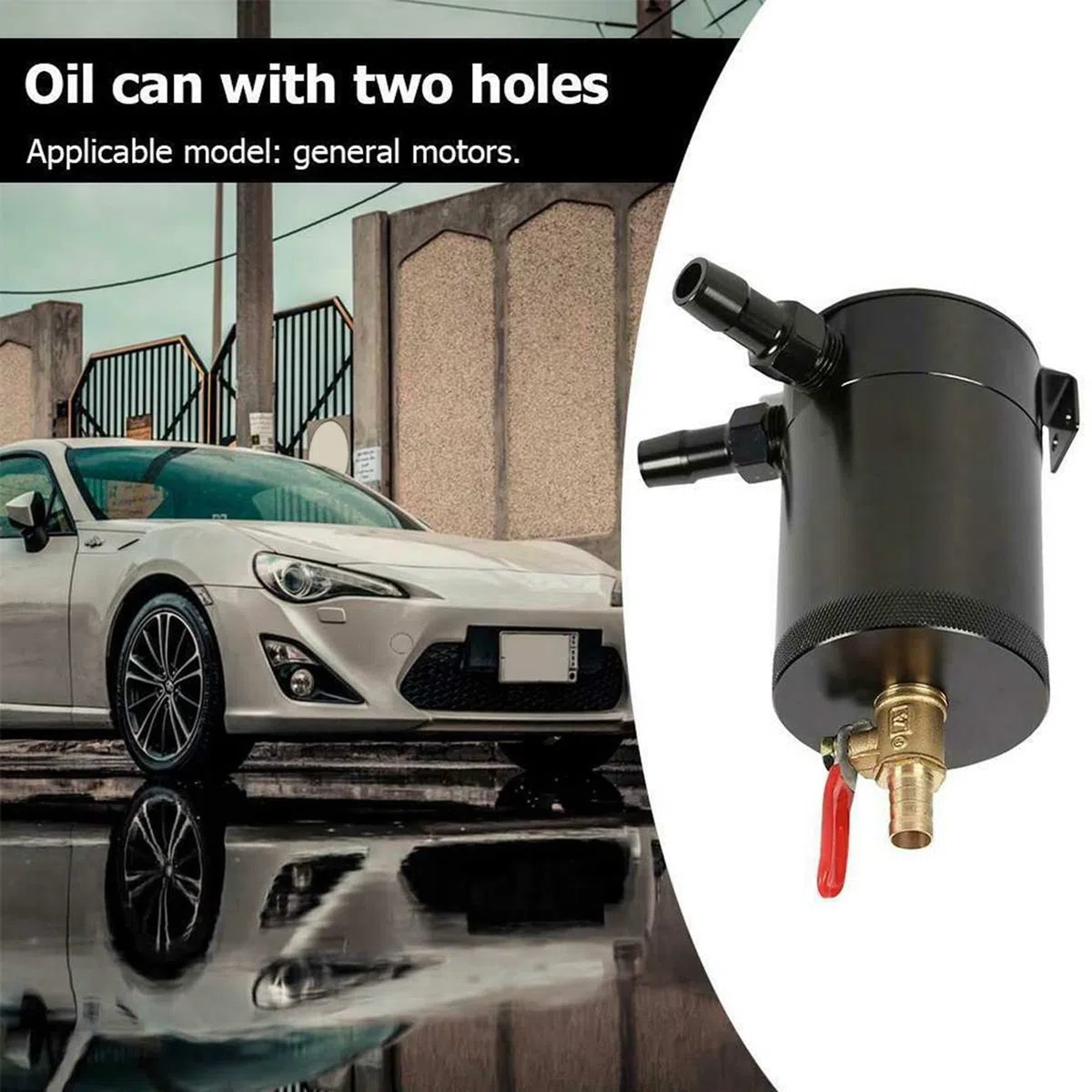 Coltivatore universale 'olio di raccolta 'olio compatto con 2 attacchi in alluminio con valvola di scarico e parti del serbatoio del carburante