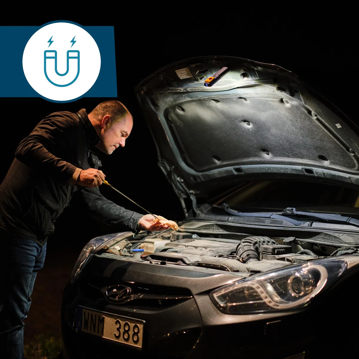 Rapid The Inspector Luce da Lavoro a LED Compatta da 150 Lumen e Luce Superiore da 50 Lumen, con Batteria Ricaricabile USB-C, 3,6 V, Supporto Magnetico e Gancio, Ideale per Spazi Ristretti (5001732)