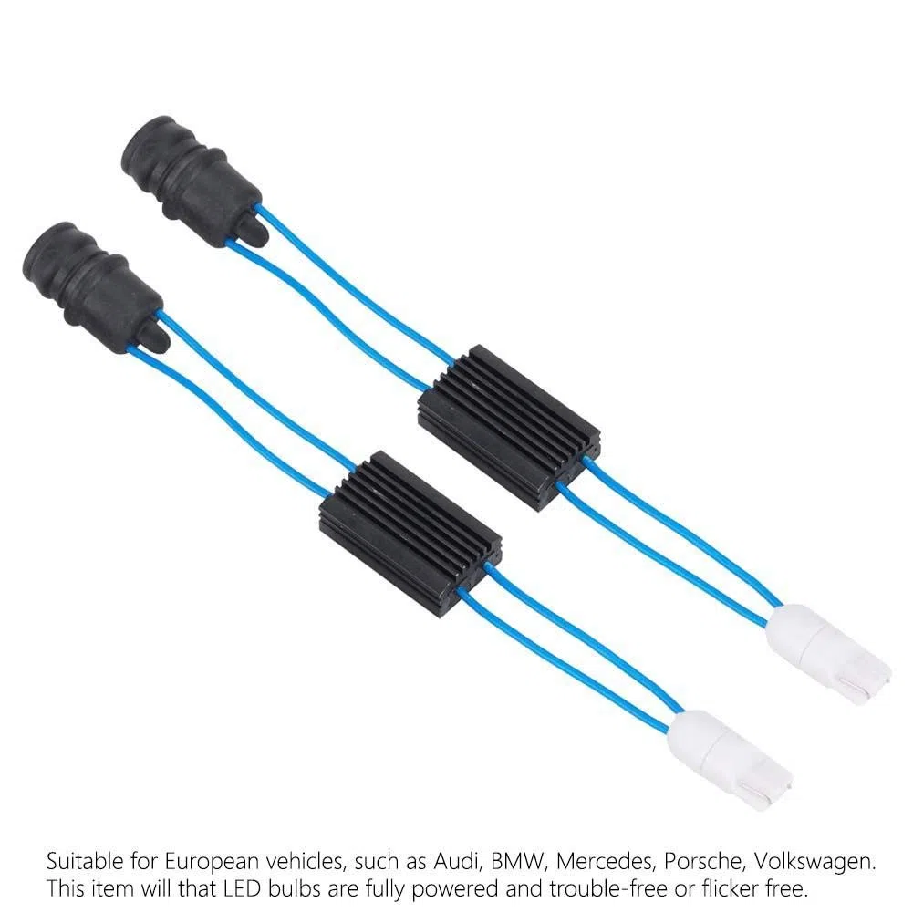 KIMISS 2pcs Warning Canceller Resistenze Canbus T10 Elimina Errore Luce Luci A LED Decoder LED, LED Lampadina faro Avvertenza Cancellatore Adattatore Riflettore