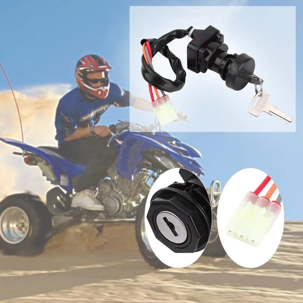 Interruttore di accensione, 5 fili 5 pin interruttore di accensione a chiave interruttore blocco di blocco per la maggior parte delle moto Dune Go Kart ATV