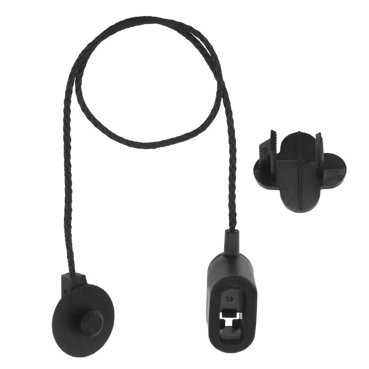 SG Store 1 Set Di Cordoncini Per Ripiano Posteriore Di Ricambio 2423830 Compatibile con Ford Fiesta MK8 Benzina 2017-2021 Cinghia Per Ripiano Posteriore Nera