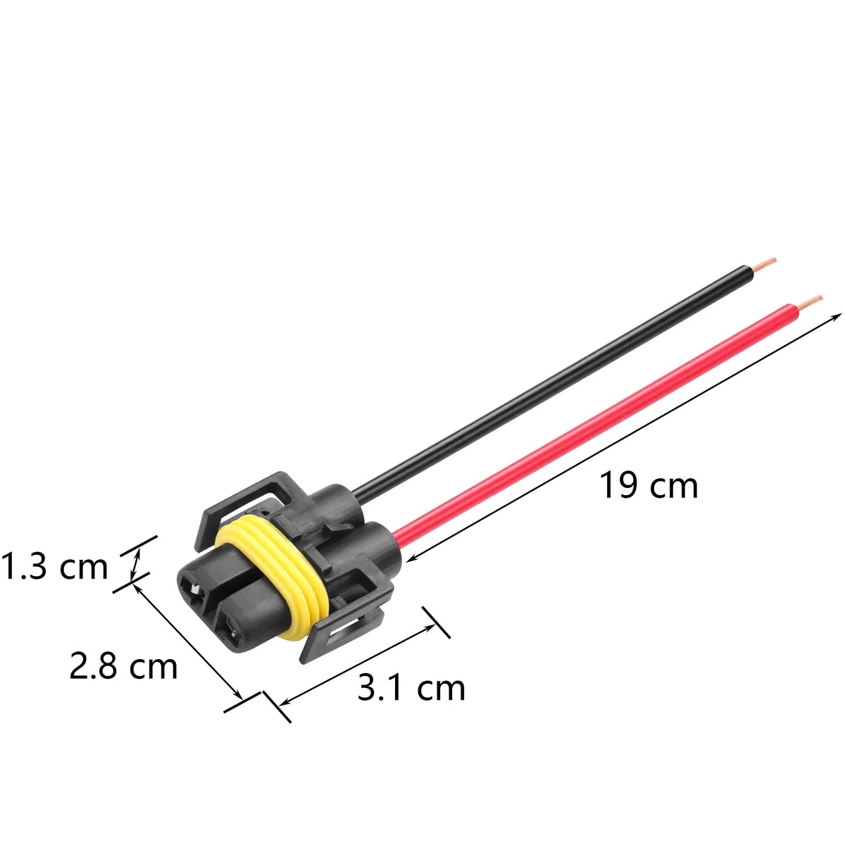 GINTOOYUN H8 H11 Car Light Wire Socket Connettore 2 PZ Pigtail Socket Cablaggio Femminile Connettore Adattatore Per Luci Fendinebbia(Femmina)