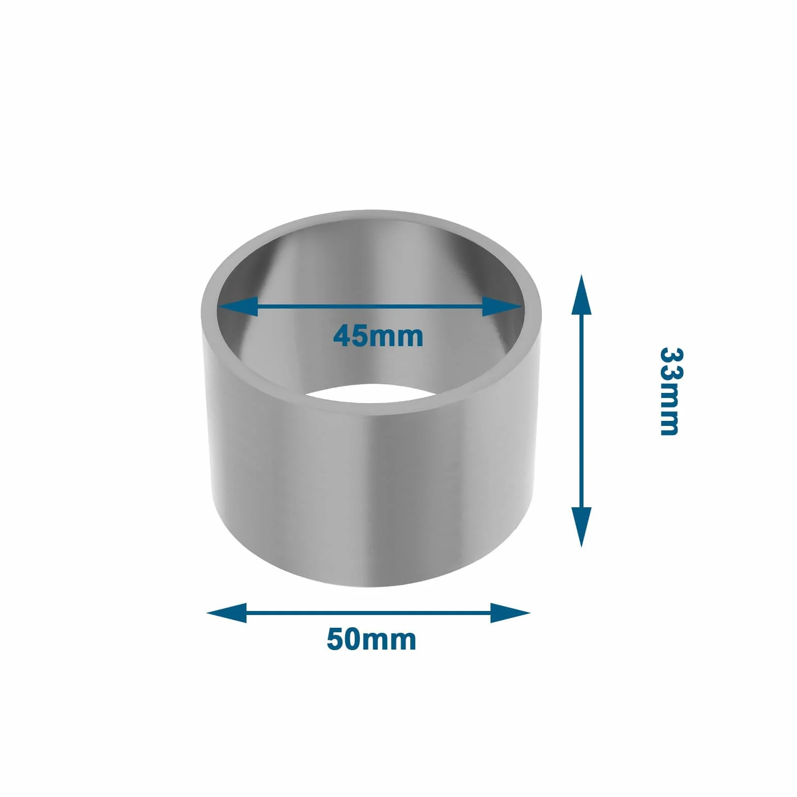 2 Pezzi Guarnizione Tubo di Scarico Moto Guarnizione Tubo di Scarico Mmuffler per Tubo di Scarico con Diametro Interno 45 Mm 50x45x33 Mm Grigio