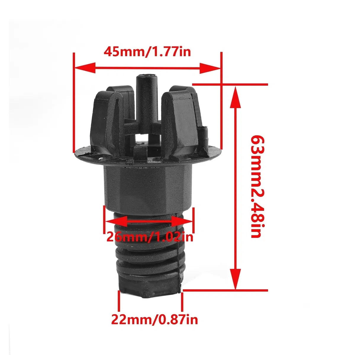 [Replacement] 1 pz for BMW Serie 3 5 6 7 X3 F30 F07 F10 F06 F12 F13 F01 F02 F04 Regolatore di Arresto del Cofano del Cofano Parte di Riparazione Bullone Blocco tampone