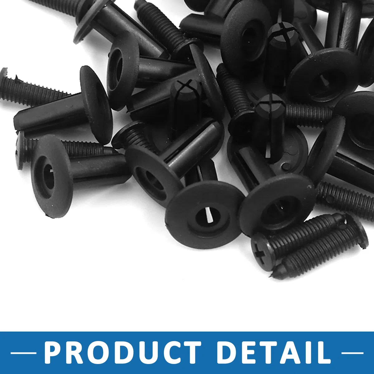 A ABSOPRO Rivetti Fissaggio Clip 8mm x 20mm x 20mm Plastica Nero (Set 20)