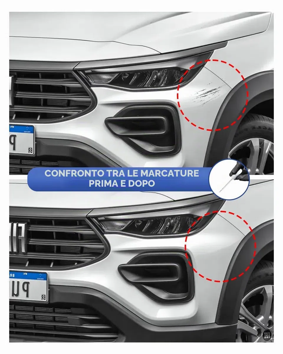 611/A/611 Grigio Alluminio - Vernice per ritocco per Fiat - Corrispondenza esatta di graffi e scheggiature, grigio metallizzato