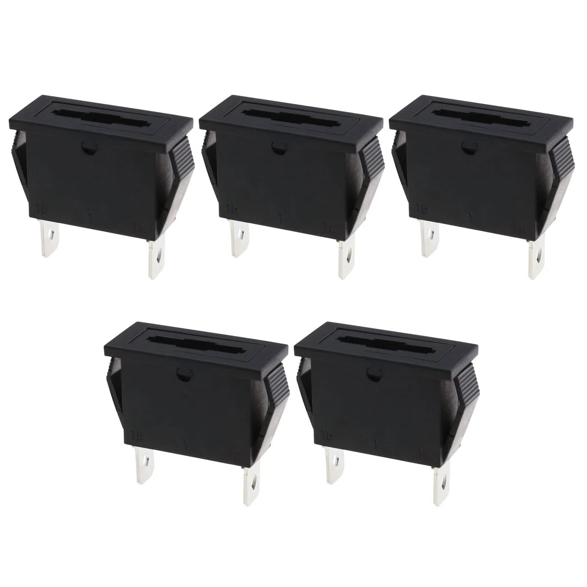 5PCS Standard Lama Portafusibili Pannello Montaggio Superficie Lama Fusibile Sedile per Auto Furgone Moto Camion Scooter Quad Barca Trattore Marino 12V 30A