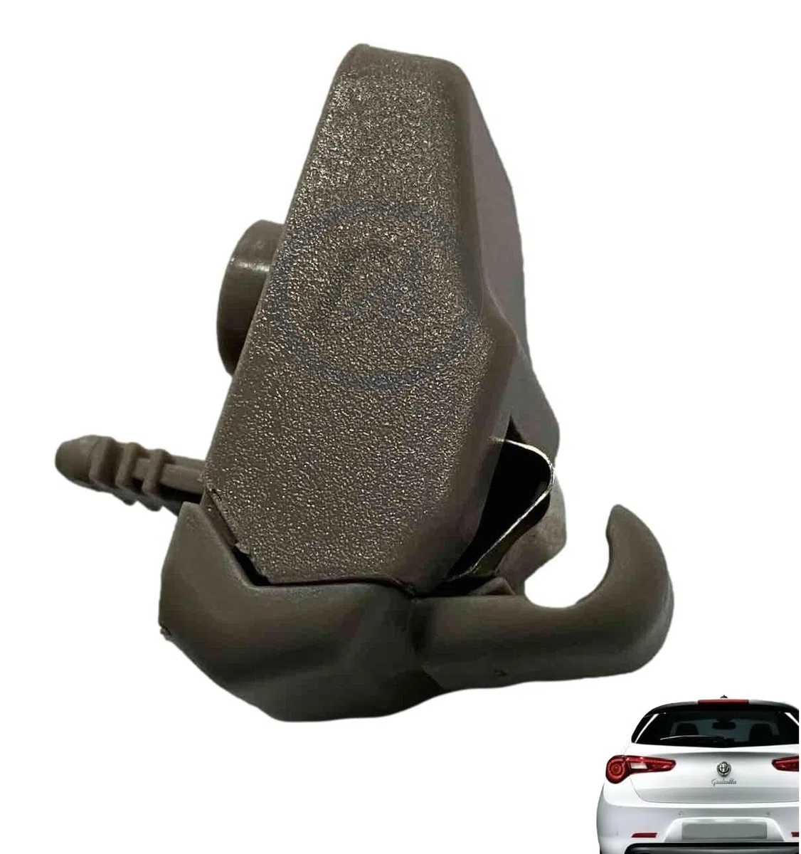 GANCIO VISIERA PARASOLE PER ALFA GIULIETTA GRIGIO SCURO DX=SX RIF OE 156144250