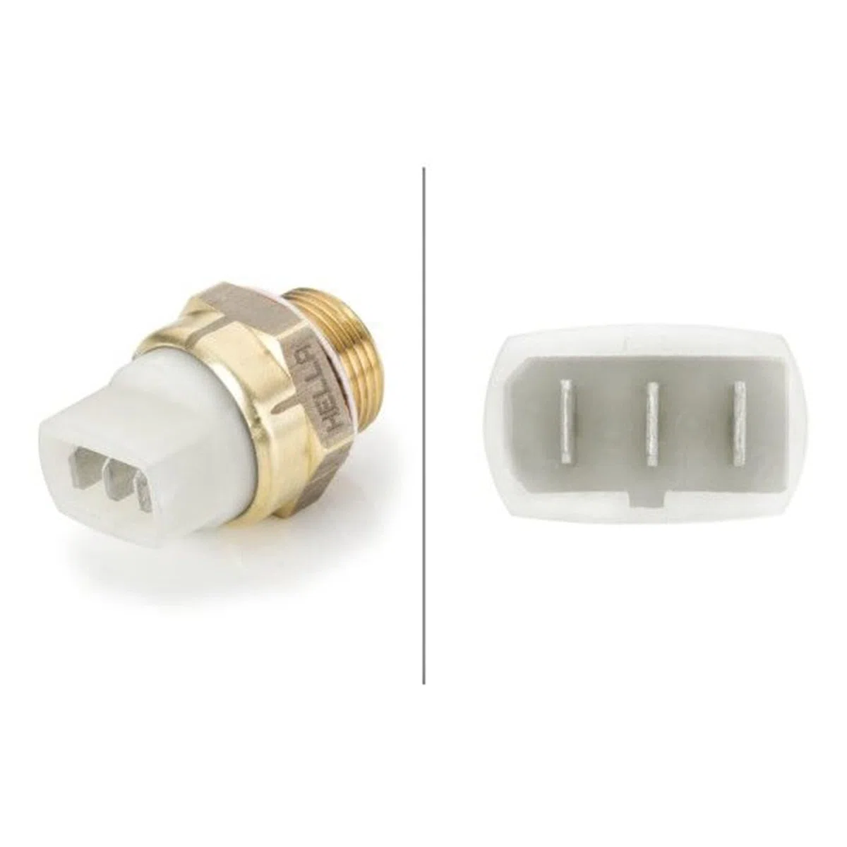 HELLA 6ZT 007 802-001 Termocontatto, Ventola radiatore, 12V, 3a... poli, Spina piatta, avvitato, Contatto di chiusura