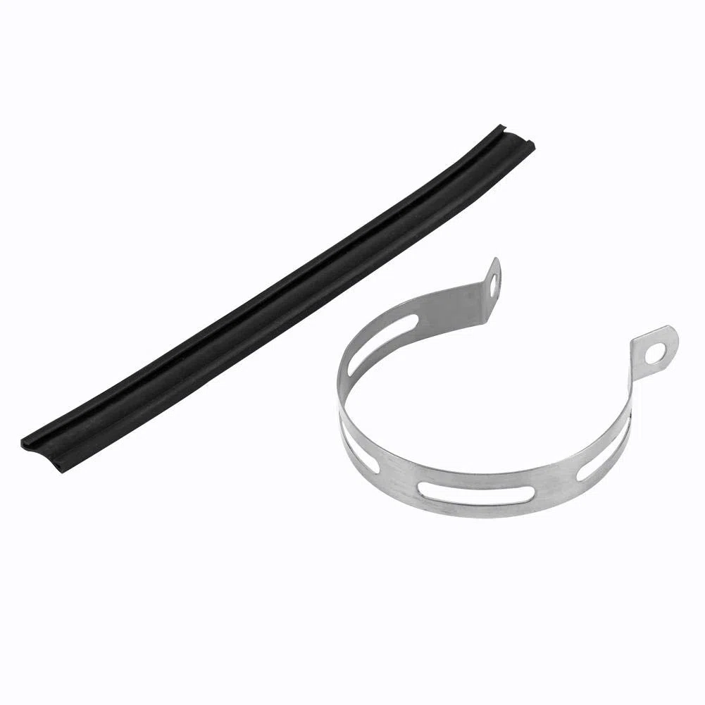 Jadeshay Staffa Marmitta Scarico,Universale Moto Fascetta Scarico Moto Tubo Semicircolare Silenziatore di Montaggio del Gancio Gomma Anello Supporto Scarico