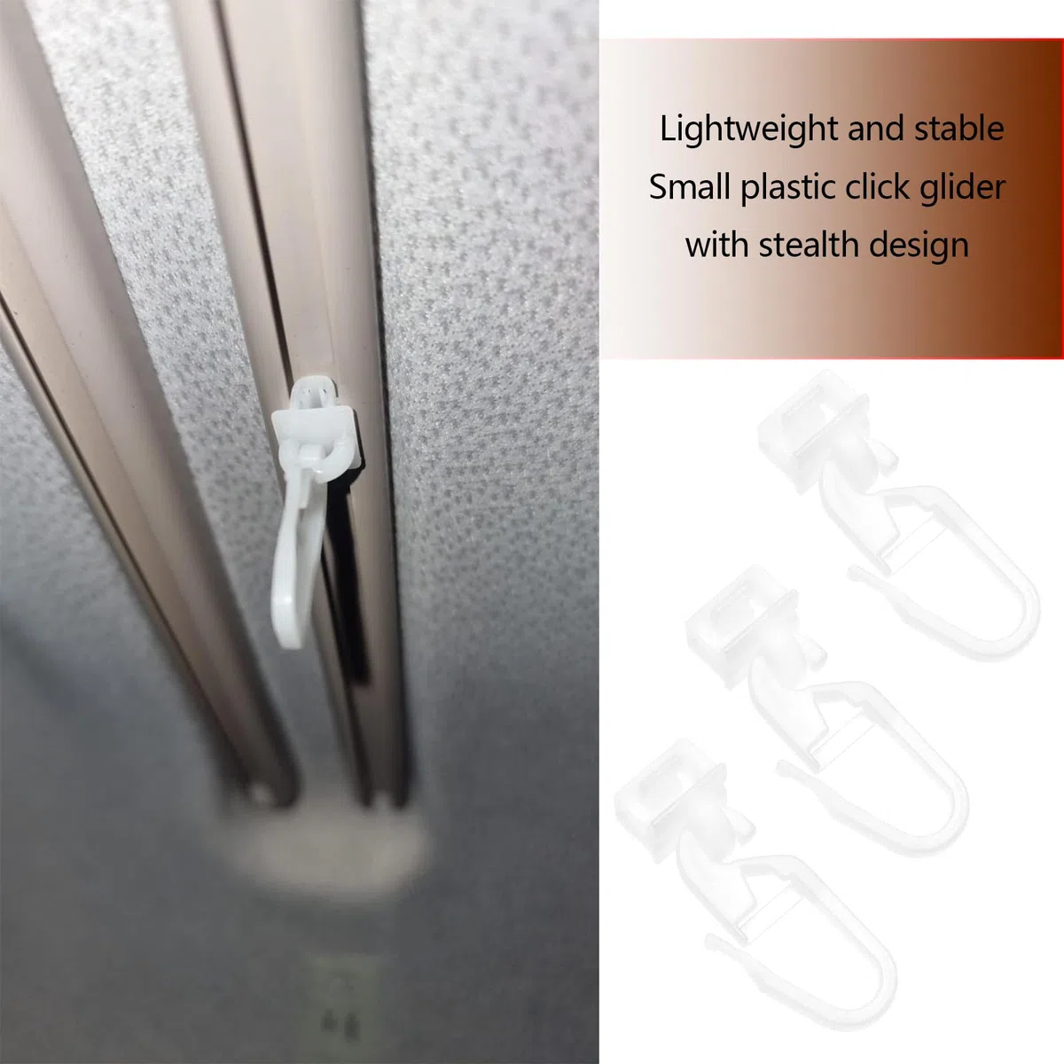 40 Ganci per Tende in Plastica Bianca da 34 mm, Compatibili Con Swift Camper, Roulotte e Camper