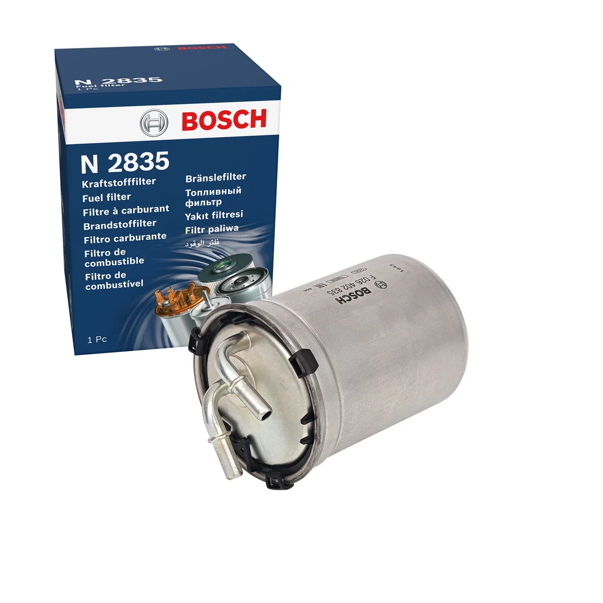 Filtro Diesel per Auto Bosch N2835 - Separa le particelle e l'acqua dal carburante, protegge il sistema di iniezione