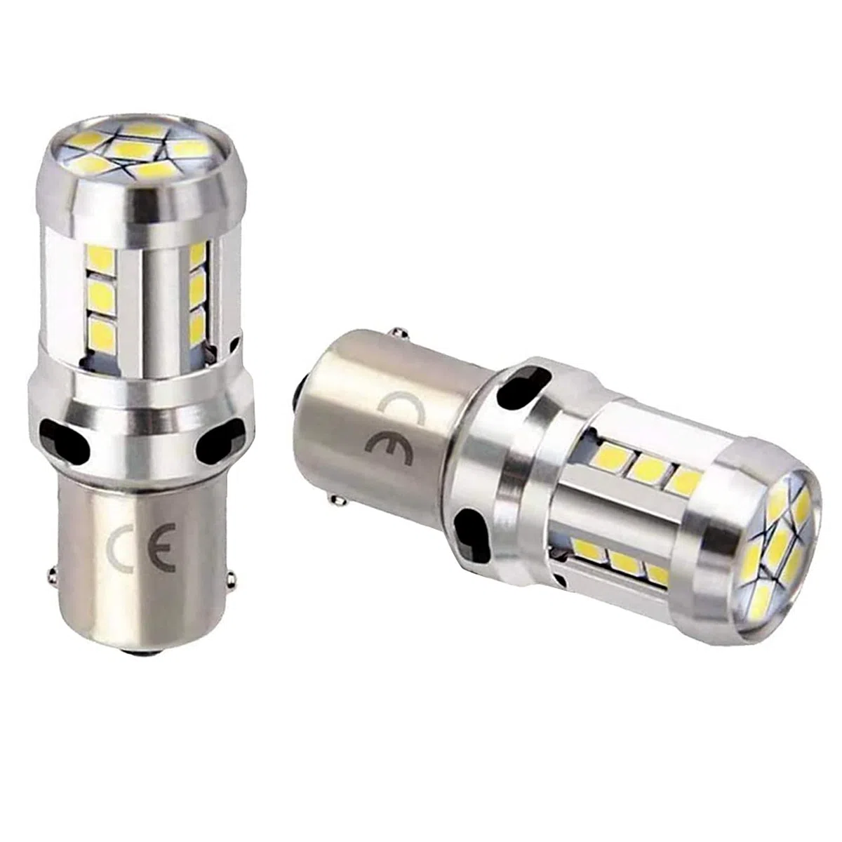 Bsxywa Ba15S 1156 P21w Led 12V 24V 6W Lampadine, Bianco 6000K, Contatto Singolo Baionetta, Per Interni Auto Rv, Luce Di Retromarcia, Luce Posteriore, Luce Di Parcheggio, Luci Drl, Barca. (2 Pezzis)