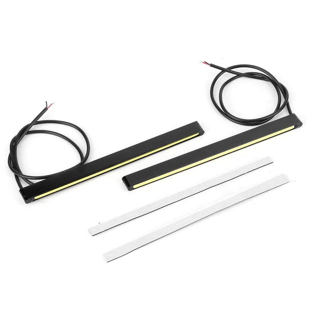 KIMISS COB Luce di marcia diurna ad alta luminosità LED DRL Lampada per modifica auto(16cm-bianca)