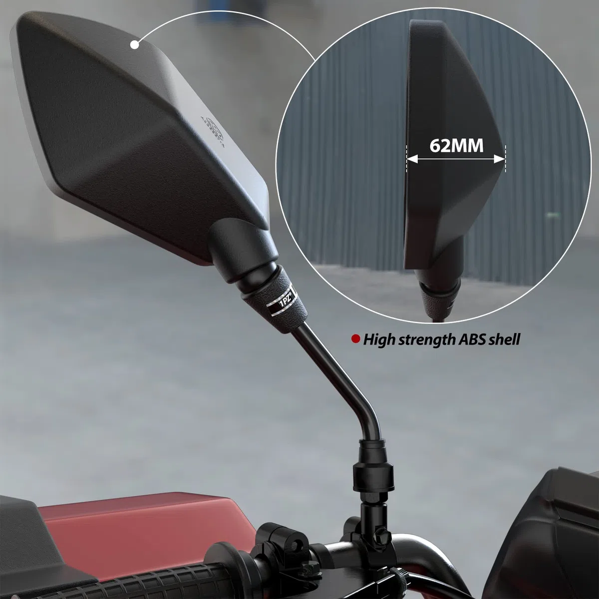 (MM3) Umparts 360 rotazione specchietto retrovisore staffa del morsetto W/7/20,3 cm manubrio Mount 10 mm caricabatteria per POLARIS linea di motore ATV Dirt bike Cruiser chopper