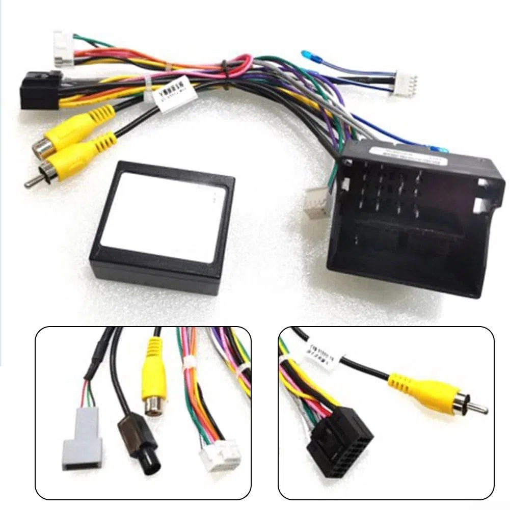 Cavo adattatore per autoradio, 16 pin e adattatore di cablaggio di alimentazione per Android per auto, linea elettrica Canbus