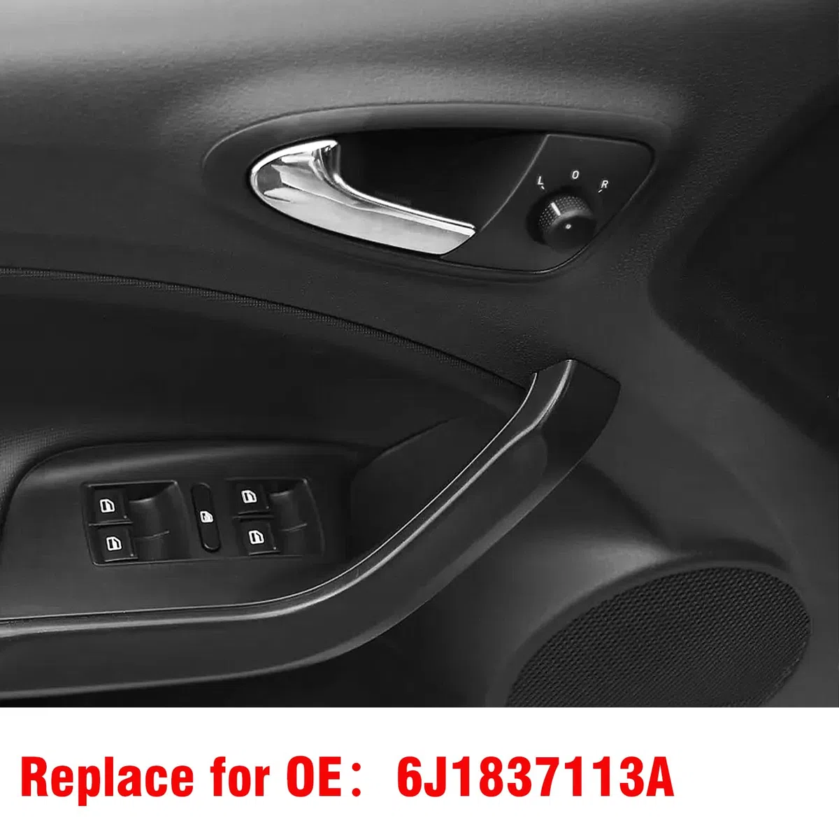 TTCR-II Compatibile con Maniglia Porta Interna SEAT IBIZA IV 2009 2010 2011 2012 2013 2014 2015 2016 2017, 6J1837113A Maniglia Portiera Lato Conducente Sostituire, SEAT IBIZA Maniglie-Sinistra