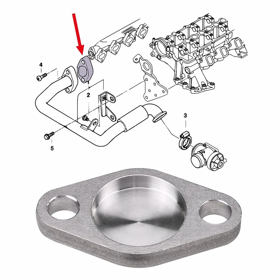 Chiusura Valvola Egr E39 525-Kit Piastre Di Chiusura Della Valvola Egr Di Ricambio Per Bmw E53 E38 E39 E46 X5 Piastra Egr Con Viti Per Guarnizioni