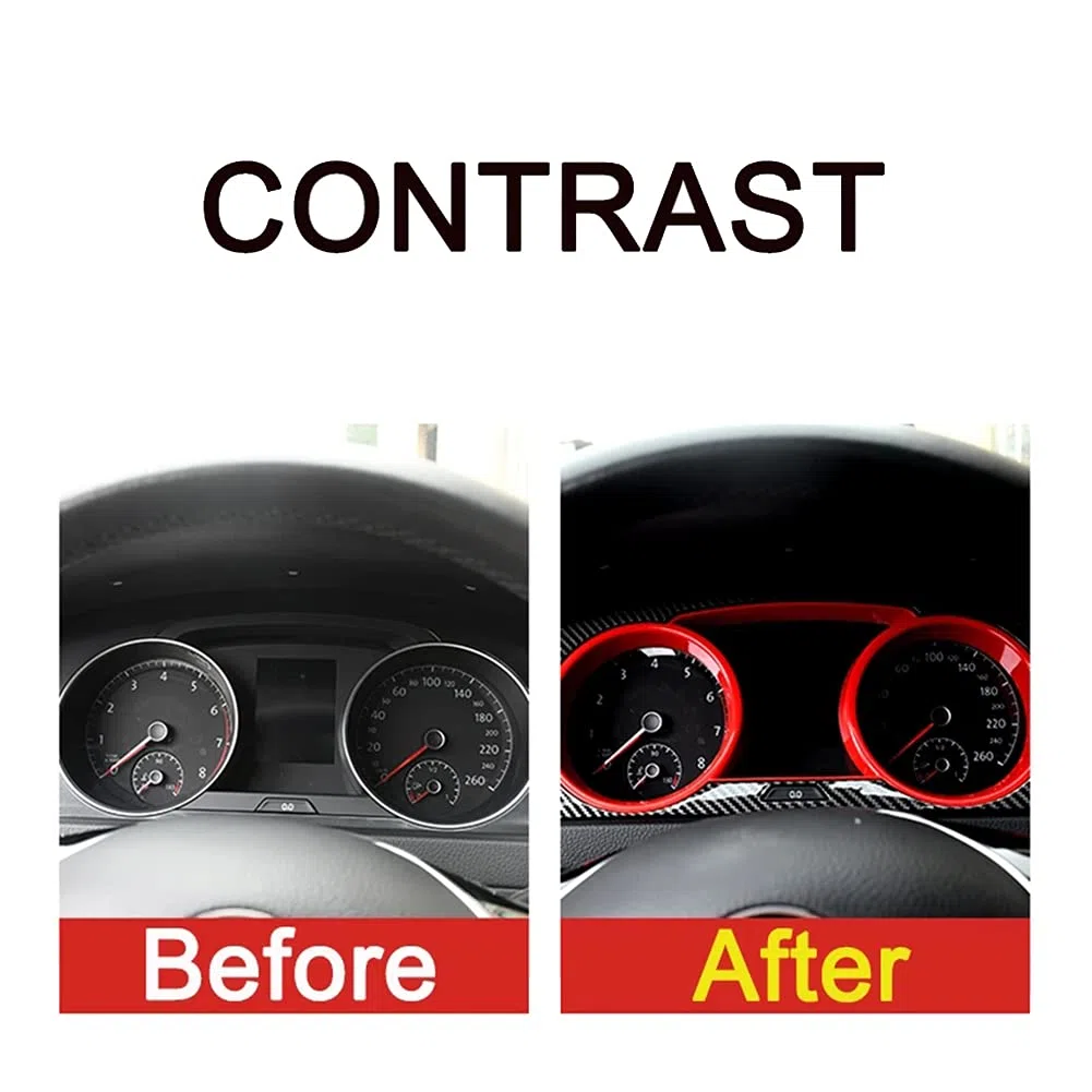 Auto Interno Cruscotto Tachimetro Telaio Copertura Pannello Per-Golf 7 7.5 MK7 2015-2019 Accessori