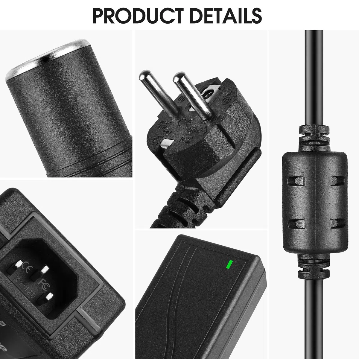Shentian presa Accendisigari per Auto Adattatore da AC a DC da 100V-240V a 12V 5A Alimentatore per Caricabatteria da Auto Universale