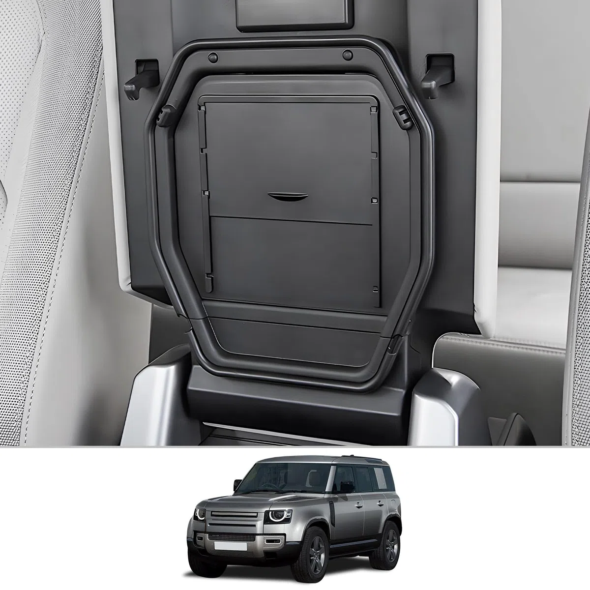 CDEFG Compatibile con Land Rover Defender 90 110 130 2020-2023 2024 Console Centrale Organizer Bracciolo Scatola portaoggetti nascosta Defender 90 110 130 2024 Accessori